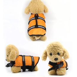 Dog Apparel 4 Color Puppy Chihuahua Rescue Swimming Wear Safety Clothes Vest Suit Outdoor Pet Float Doggy Life Jacket Vests #1260w