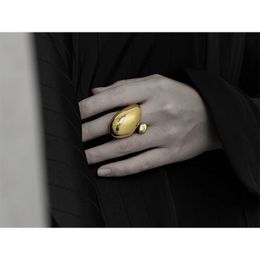 Brass With Withe Gold Stackable Rings Women Jewlery Designer T Show Club Cocktail Party Rare Japan Korean INS 240306