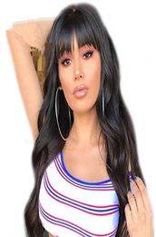 Lace Front Human Hair Wigs For Women Black Body Wave Laced Wig Pre Plucked 130 Density Brazilian Lace Front Wig With Bangs Remy4942050