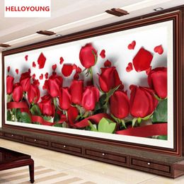 YGS-762 DIY 5D Full Diamond Red rose Diamond Painting Cross Stitch Kits Diamond Home Decoration301z