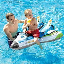 Sand Play Water Fun Childrens Seat Water Toy Inflatable Mount Jet Water Jet Gun Swimming Ring 3-8 Years Old Floating Chair Inflatable Pool Toys L240312