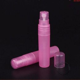 30pcs/lot Promotion 5ml Plastic Pink Spray Bottle Empty 1/6OZ Refillable Women Mini Cosmetic Parfum Container Small Perfume Pothood qty Qwmk