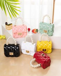 2021 DHL INS Quality Fashions Designs Kids Girls Pearl Purse Handbag Mother And Me Stylish Children School Oneshoulder Bags9023142