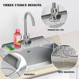 Kitchen Faucets Faucet Splashproof Pad Silicone Water Absorbent Anti-Spray Bathroom Countertop Protector For Sink Accessories