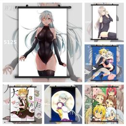 Anime-Poster Die sieben Todsünden Nanatsu No Taizai Meliodas X Elizabeth Leinwandgemälde Wanddekoration Wandkunst Bild Home Deco Y2064