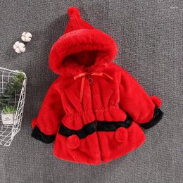 Jackets 2024 Winter Baby Girls Clothes Faux Fur Coat Fleece Show Jacket Warm Snowsuit 1-7Y Hooded Children's Outerwear