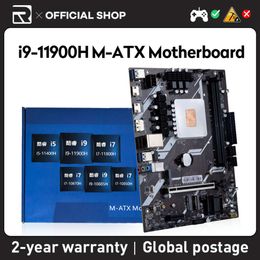 JIESHUO i9-11900H M-ATX Motherboard ITX Computer Mini Motherboard Supports Intel 12th 13th DDR4