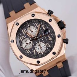 Classic Minimalist AP Watch Epic Royal Oak Offshore Series 26470 Mens Rose Gold Watch Automatic Machinery Swiss Famous Watch Luxury Sports Watch Diameters 42mm