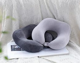 CushionDecorative Pillow U Shaped Soft Memory Neck Cut Aeronautical Solid Comfortable Car Flight Travel Whole Nap Relax Drop7646521