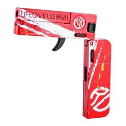 Gun Toys Foldable Toy Gun Soft Bullet Gun Hand Gun-Toy Card Metal Gun-Toy For Kids Model For Alloy Shooting 240307