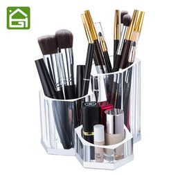Clear Acrylic Makeup Brush Holder Cosmetic Organizer Box for Lipstick Eyeliner Pencil Nail Polish Y2001116168559