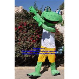 Mascot Costumes Green Frog Toad Bufonid Bullfrog Mascot Costume Adult Cartoon Character Playground Schoolyard Planning and Promotion Zx1499