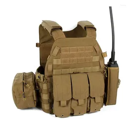 Hunting Jackets Outdoor Molle Vest Wargame Tactical Army Combat Pouch Gear Black Military Paintball Equipment