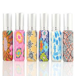 10ML Portable Polymer Clay Empty Perfume Spray Bottle Refillable Essential Oil Glass Atomiser Bottle Random Colour Srxsv Aliwi