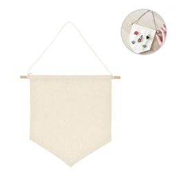 Pin Display Pennant Banner Enamel Lapel Badge Flag Plain Blank Canvas Wall Storage Home Hanging Decorations13033