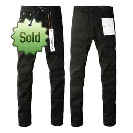 Lila Marke Jeans American High Street Black Plissee Basic