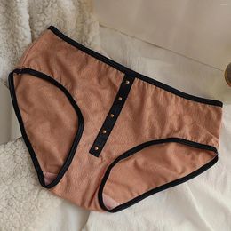 Women's Panties Sexy Stretch Breathable Solid Underwear Fashion Soft Colour Women Cotton Lingerie For Briefs Plus Size Tanga