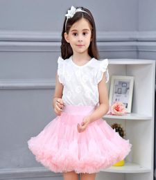 Girls ruffle tutu skirts Children ribbon Bows stain tulle skirt kids lace princess party bottoms A61699066954