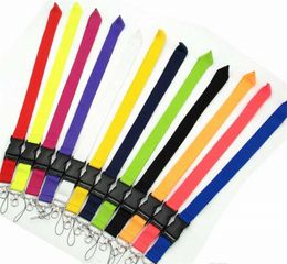 10pcs CellPhone Lanyard Straps Clothing Brand Keychain Lanyards Phone Keys MP3 Camera ID Badge Holder Detachable Buckle Wholeasale