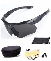 Military Bulletproof Glasses Outdoor Tactical Goggles Shooting Cs Riding Mountaineering Outdoor Eyewear Polarised Three Sets Of Le9909957