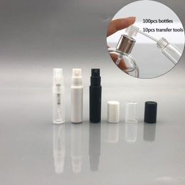 Plastic Perfume Spray Empty Bottle 2ML/2G Refillable Sample Cosmetic Container Mini Small Round Atomizer For Lotion Skin Softer Sample Pqwj