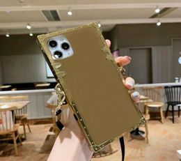 designer mirror flower phone cases for iPhone 14 Pro Max 13 12 mini 11 XS XR X 8 7 14plus luxury Square case Back cover shell with7058902