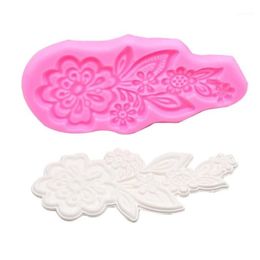 Delicate Flower Clip Mold Silicone Fondant Icing Mould Wedding Cake Kitchen Molds Decoration moldes de silicona para reposteria1214c