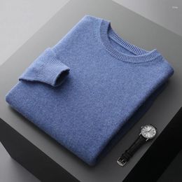 Men's Sweaters Autumn And Winter Korean Version Of The Wool Jacket Solid Colour Round Neck Pullover Leisure Soft Sweater