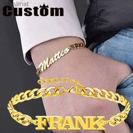 Beaded Fashion Jewelry For Men Custom Name Bracelet For Women Stainless Steel Customized Bracelet Personalized Punk Jewelry gIFTL24213