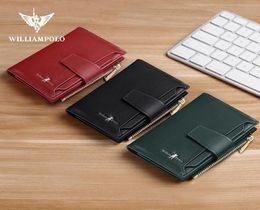 Wallets Wallet Men Short Genuine Leather Hasp Casual Humanised Zipper Packet Plugable Driving Card Sleeve Compact Purse8467873