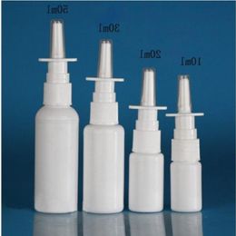 100Pcs/lot 10ml,20ml,30ml,50ml White Nasal Spray Bottles,Plastic Medical Oral Sprayer Bottle,Empty Refillable Atomizer Bottle Fbtjn