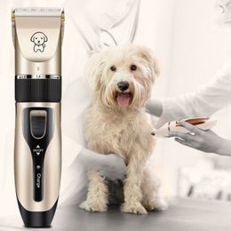 The latest 4 packages dog shaver pet hair clippers teddy cat shaving dog hair professional hair clipper trimming pet automatic s275L