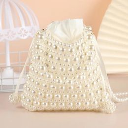 Evening Bags Pearl Beading Handbags Clutches Bag For Women Fashion Creative White Chain Shoulder Female Crossbody 2024