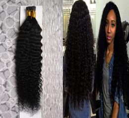 brazilian kinky curly hair 100pc Fusion NailU Tip Hair Extensions 14quot 18quot 22quot Remy Keratin European Human Hair On 8872727