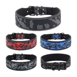 Luminous Camo Dog Collar Pet Waterproof Reflective Adjustable Printed Collar Medium Dog Night Pet Harnesses1201c