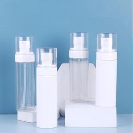 60ml 100ml White Hand Sanitizer Spray Bottle Cosmetic Travel Refillable Skincare Plastic Lotion Bottles with Pump Uegdj Odplf