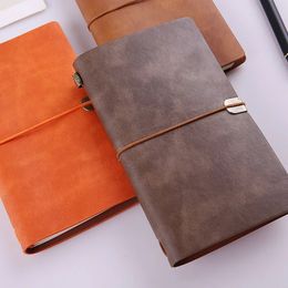 Handmade Vintage Leather Journal Writing Notebook A6 Pu Leather Bound Daily Journal Sketchbook Planner Notepad For Men 76 Pages 240327