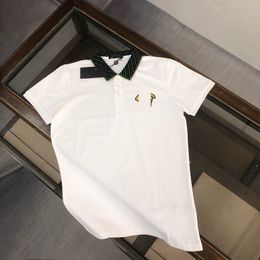 Men's designer high-end custom luxury brand spring/summer new short sleeve lapel men's polo shirt T-shirt with business casual short sleeve men's clothing M-3XLQIAO