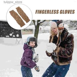 Protective Sleeves Knee Pads Long Crochet Gloves Half Finger Arm Sleeve Fingerless Mittens Womens For Outdoor L240312