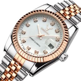 Fashion Steel Metal band ROSE GOLD Bracelet watch for Men and Women Gift Dress Watches relogio masculino310H