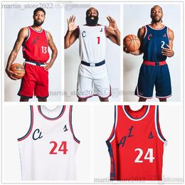 All-New Logo 2024 Basketball Kawhi Jerseys 2 Leonard Paul 13 George James 1 Harden Norman 24 Powell Ivica 40 Zubac Russell 0 Westbrook Daniel 10 Theis Terance 14 Mann