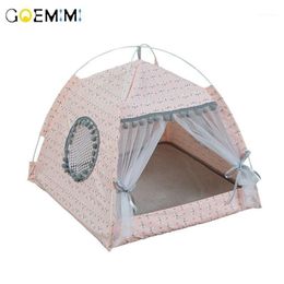 Cat Beds & Furniture Breathable Pet House Cave Puppy Dog Sleeping Bag Cushion Summer Bamboo Mat Design For Cats Bed1324d