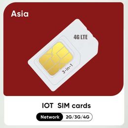 LTE Data SIM Card 6gb Cellular Iot Tracking M2M 4G Collar GPS Camera Shared Device Use Asian Countries Universal