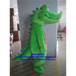 Mascot Costumes Green Crocodile Alligator Mascot Costume Adult Cartoon Character Outfit Suit Promotion Ambassador Conference Photo Zx1943