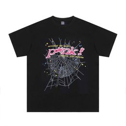 Sp5der Spider Web Foam Printed Short Sleeve 2024 Spring/summer New Couple Fashion Brand T-shirt ZKTY