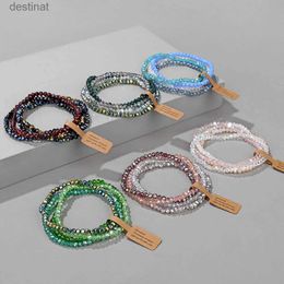 Beaded Fashion Natural Stone Beaded Bracelets 4Pcs/Set Healing Reiki Crystal Quartz Bracelets Bangles Women Men Energy Meditation GiftsL24213