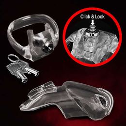 Male Cock Cage Chastity Device - AFROMIA Lightweight Chastity Cage Device for Men with 4 Different Sizes Rings Adult Sex Toy for Male Penis Exercise