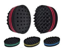 Brand Double Sided Waveshaped Hair Twsit Sponge Ellipse Brushes Multiholes Side Braid Hair Curl Wave Hair Styling Tools HA5218581