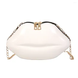 Bag Lips Women PVC Handbags Chain Messenger Bags Shoulder Evening Party Clutch