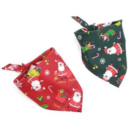 Whole 50pcs lot Dog Apparel Christmas holiday Puppy Pet bandanas Collar scarf Bow tie Y01242u